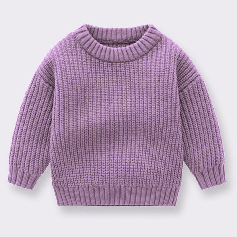 Cozy Kids' Round Neck Knit Sweater - JAC