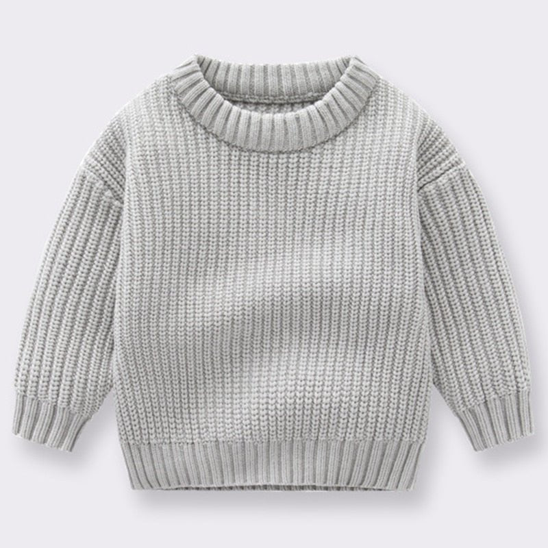 Cozy Kids' Round Neck Knit Sweater - JAC