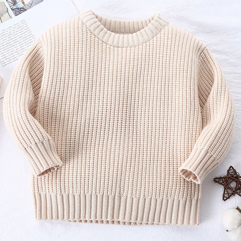 Cozy Kids' Round Neck Knit Sweater - JAC