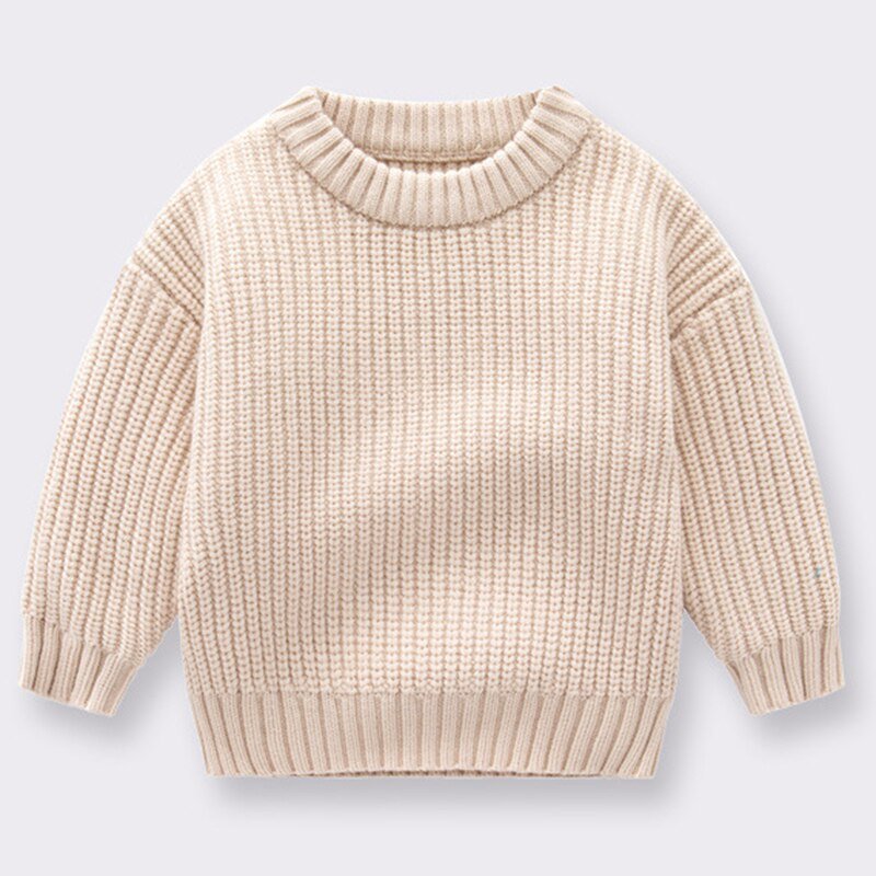 Cozy Kids' Round Neck Knit Sweater - JAC