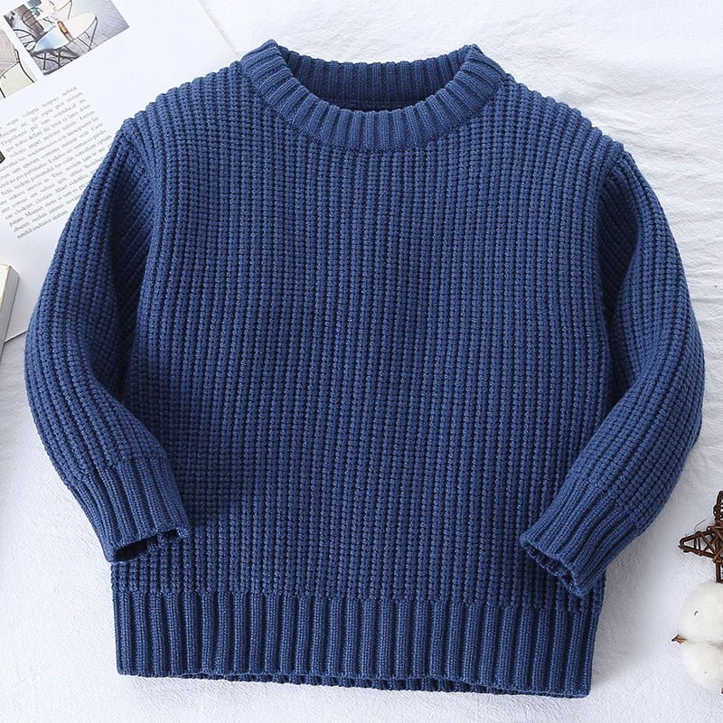 Cozy Kids' Round Neck Knit Sweater - JAC