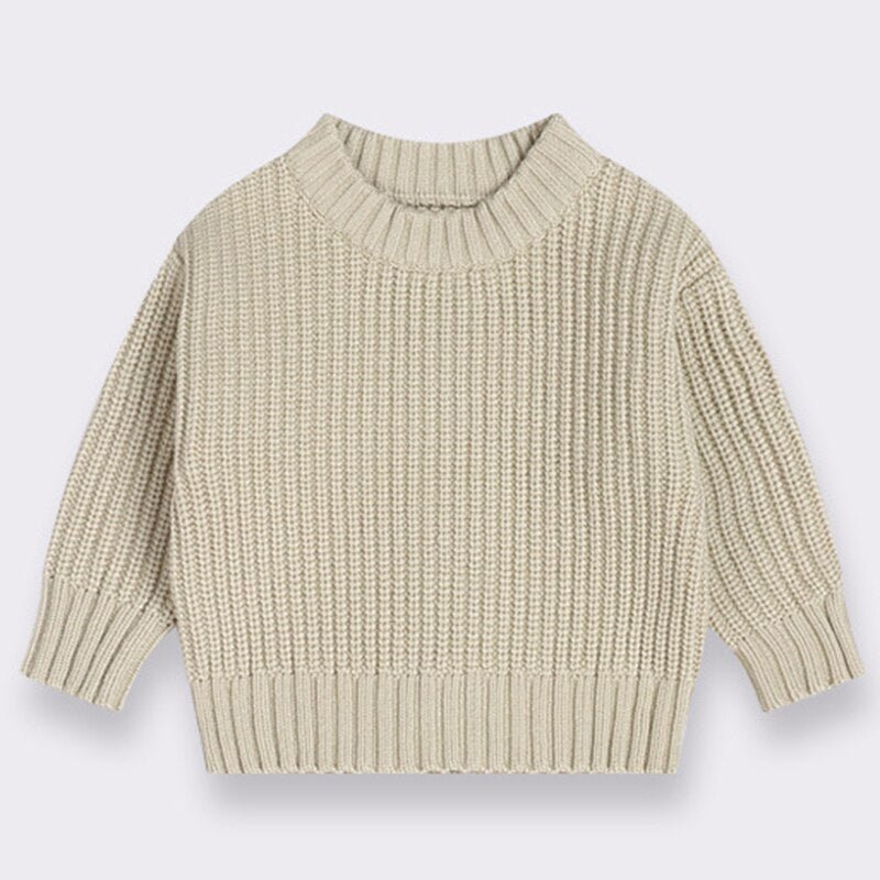 Cozy Kids' Round Neck Knit Sweater - JAC