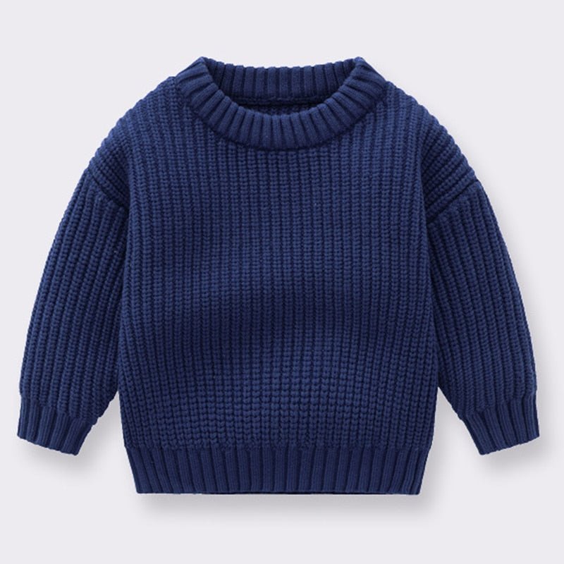 Cozy Kids' Round Neck Knit Sweater - JAC