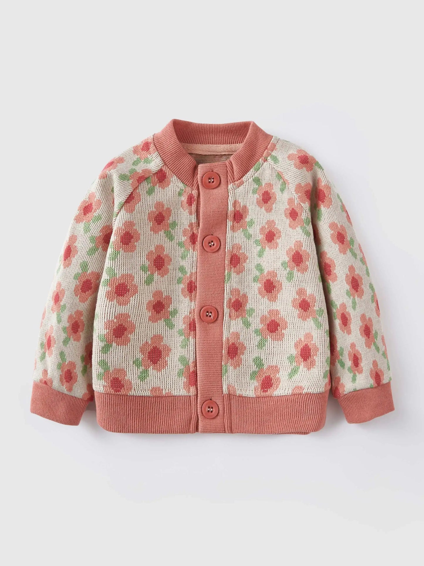 Cozy Knit Patterned Kids Cardigan - JAC