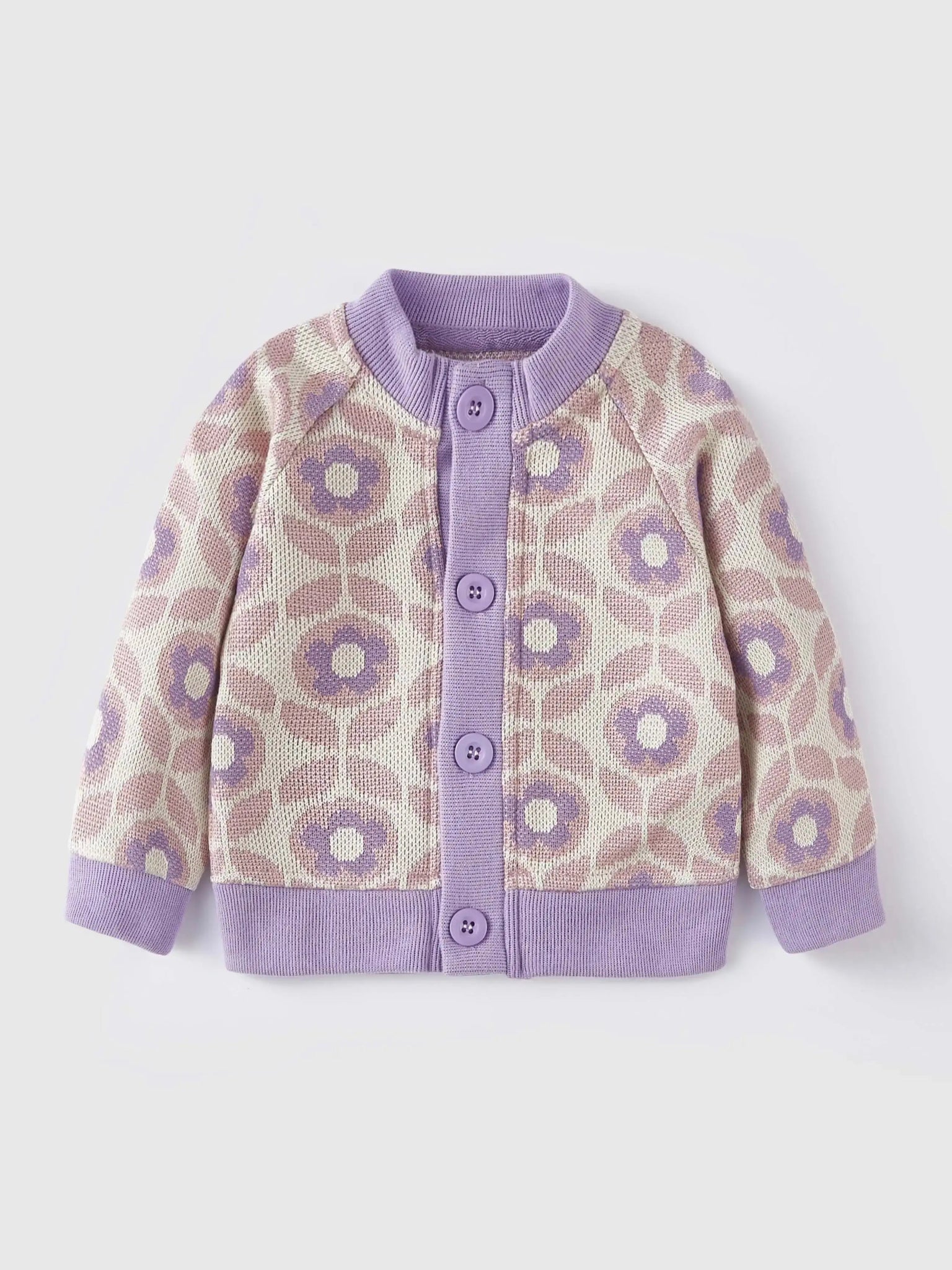 Cozy Knit Patterned Kids Cardigan - JAC