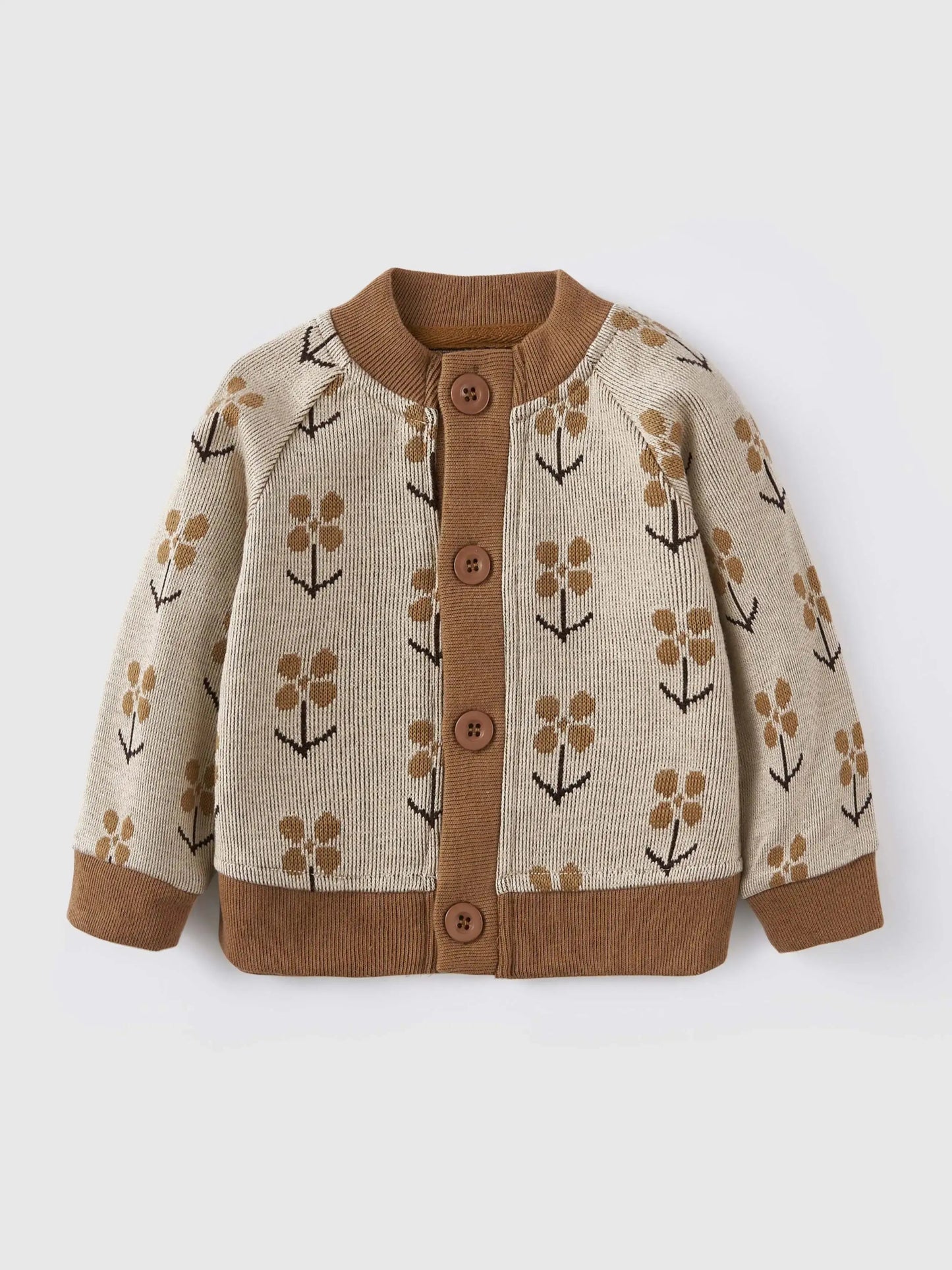 Cozy Knit Patterned Kids Cardigan - JAC