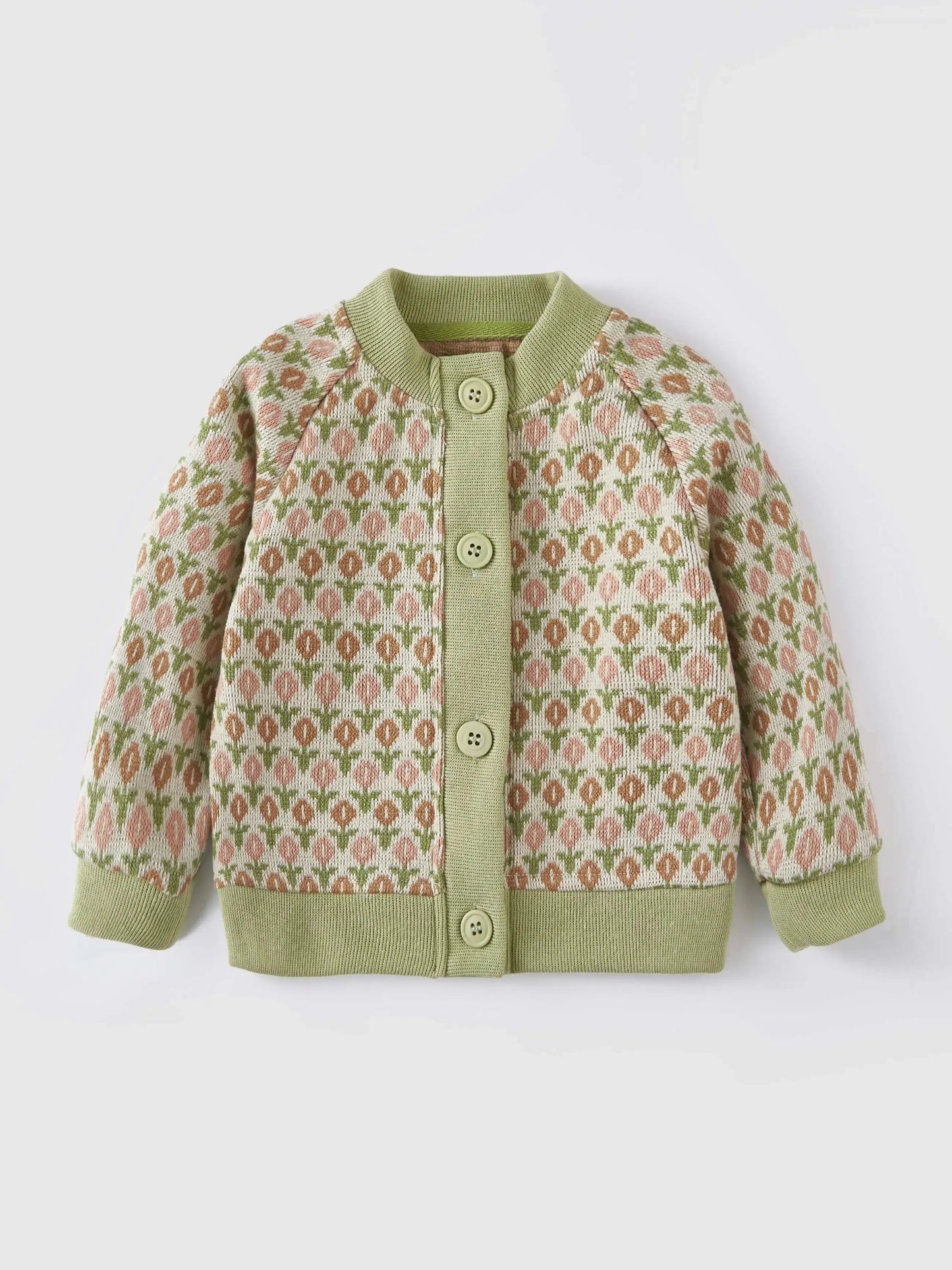 Cozy Knit Patterned Kids Cardigan - JAC