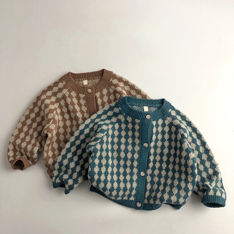 Cozy Knit Round Neck Cardigan for Kids - JAC