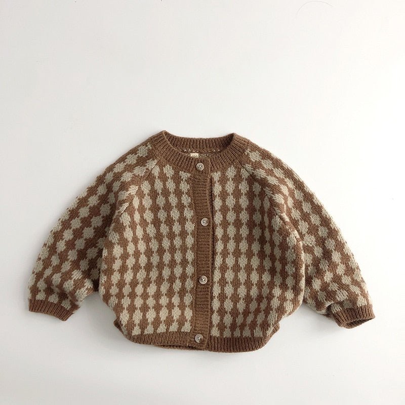 Cozy Knit Round Neck Cardigan for Kids - JAC