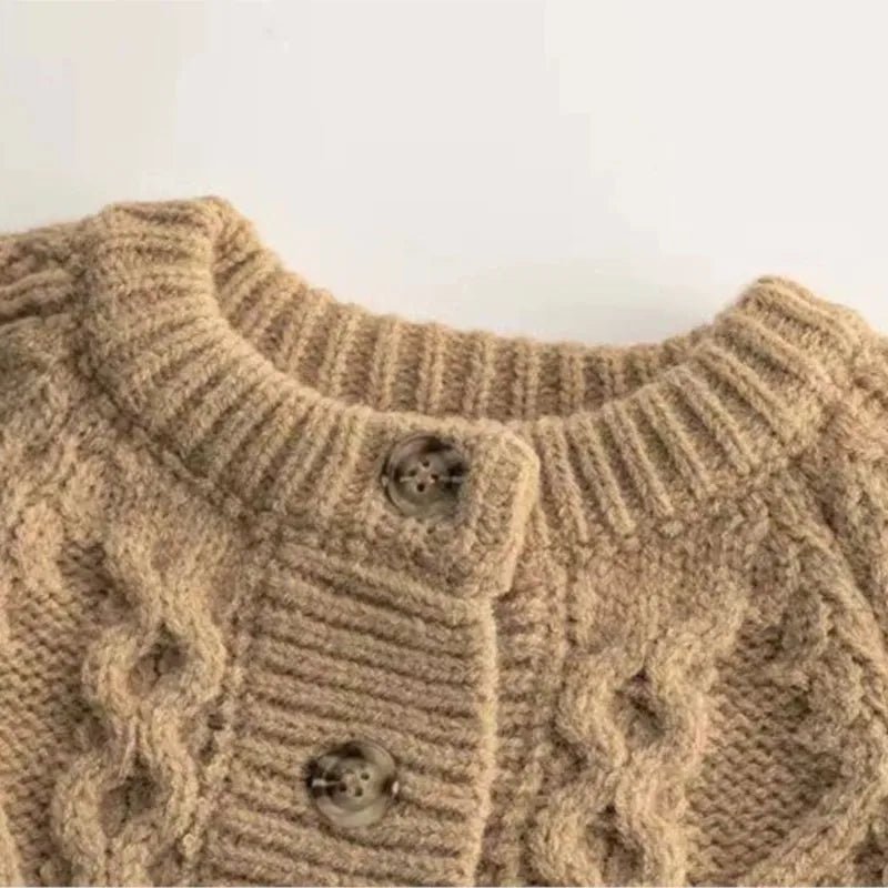 Cozy Knitted Unisex Kids Sweater Jacket for Autumn and Winter - JAC