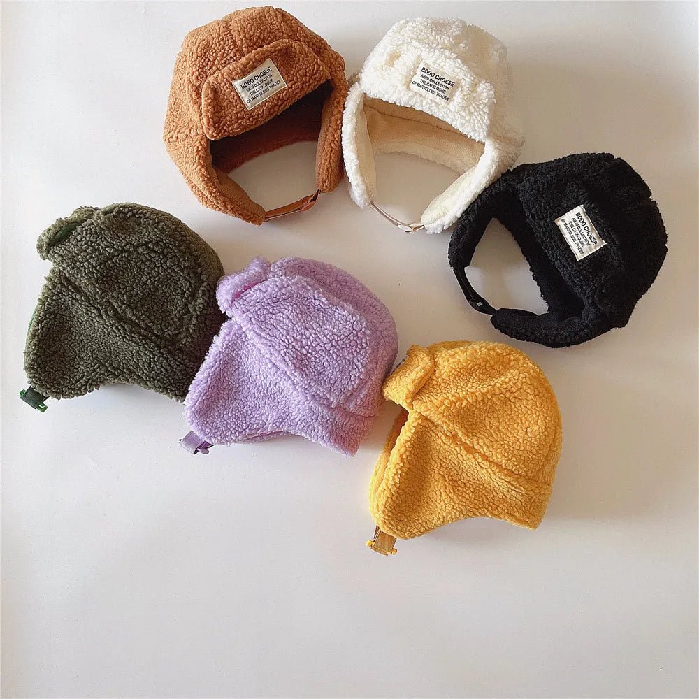 Cozy Lamb's Fleece Candy Color Children's Winter Hat - JAC