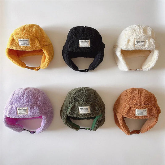 Cozy Lamb's Fleece Candy Color Children's Winter Hat - JAC