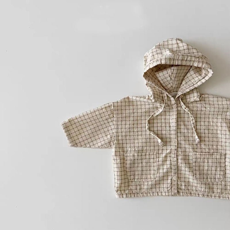 Cozy Plaid Hooded Jacket for Boys - JAC