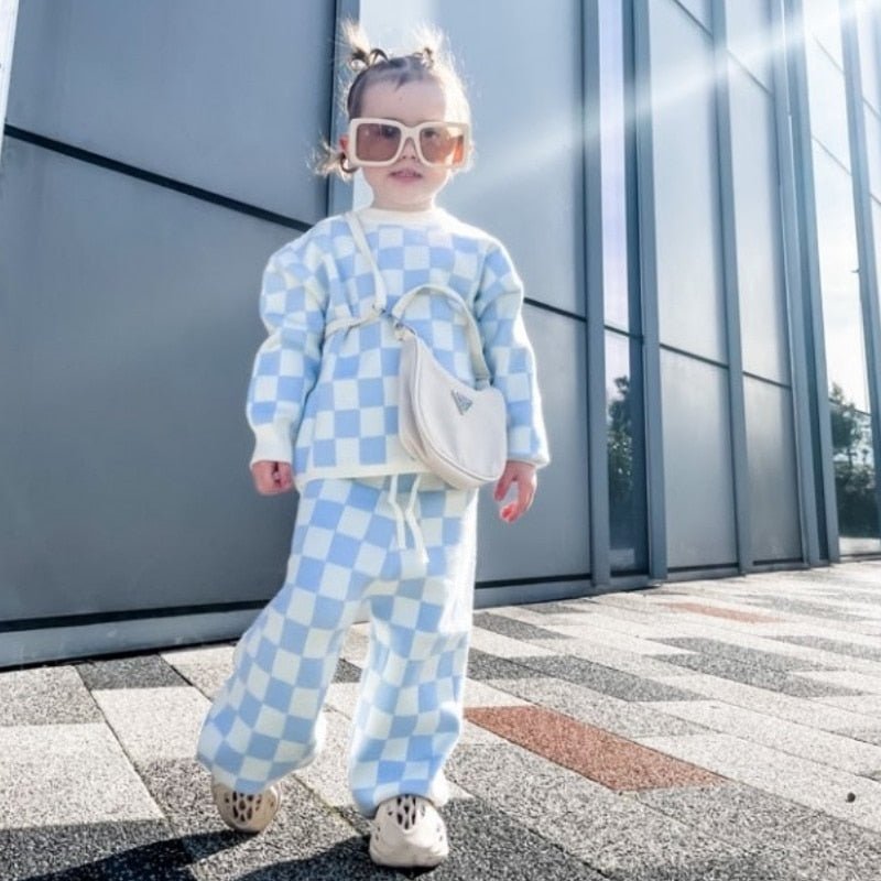 Cozy Plaid Knit Outfit for All Genders - JAC