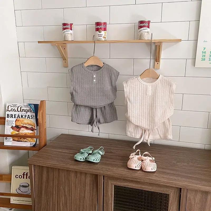 Cozy Ribbed Cotton Tshirt and Flowy Shorts Set for Kids - JAC