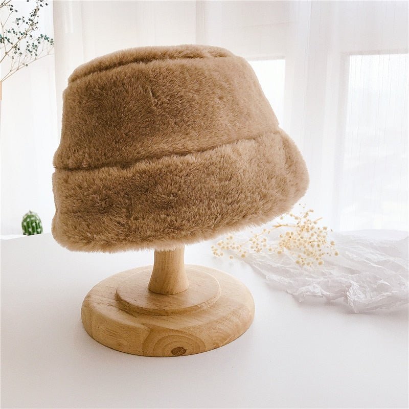 Cozy Teddy Bear Bucket Hat - Unisex, One Size - JAC