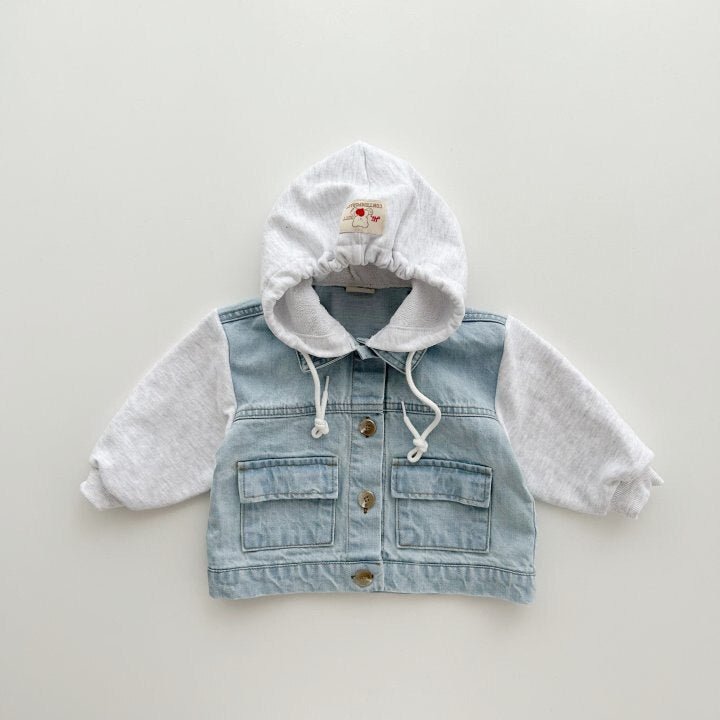 Denim Hooded Jacket Set for Boys - JAC