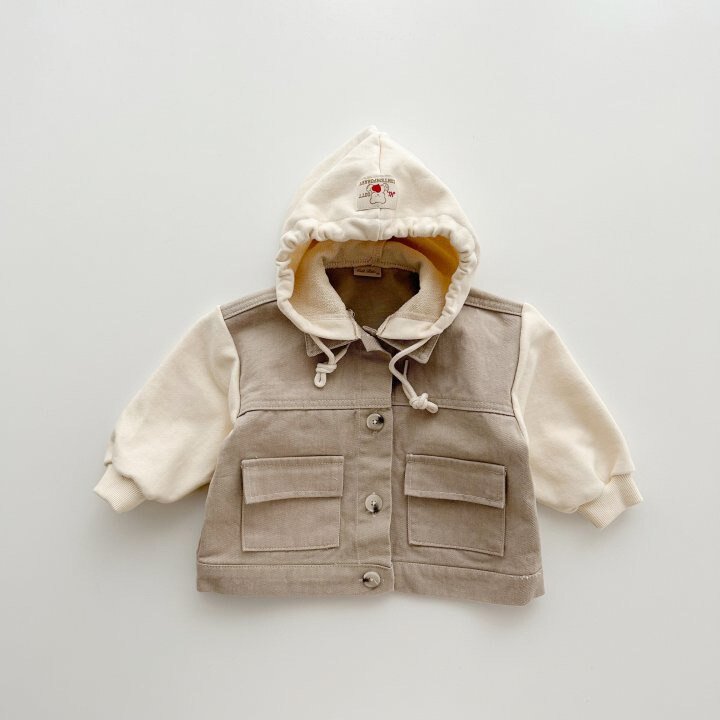 Denim Hooded Jacket Set for Boys - JAC