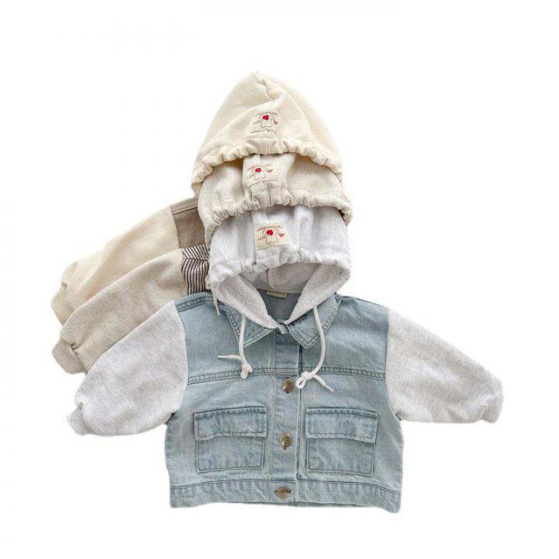 Denim Hooded Jacket Set for Boys - JAC