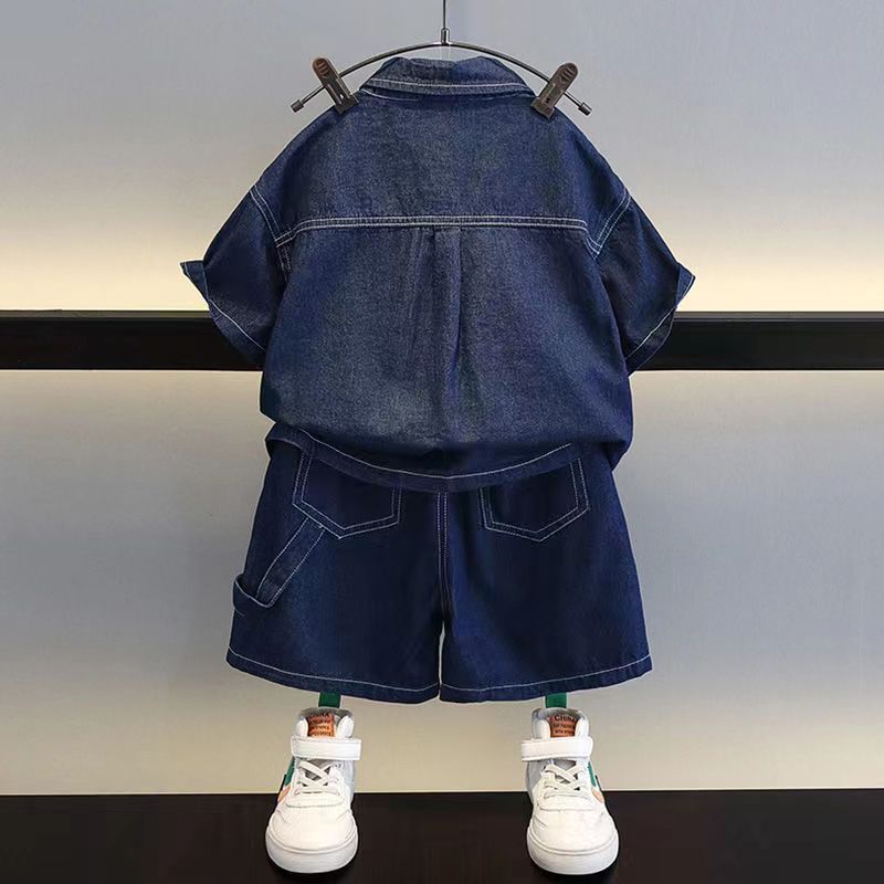 Denim Oversized Shirt and Baggy Shorts Set for Boys - JAC