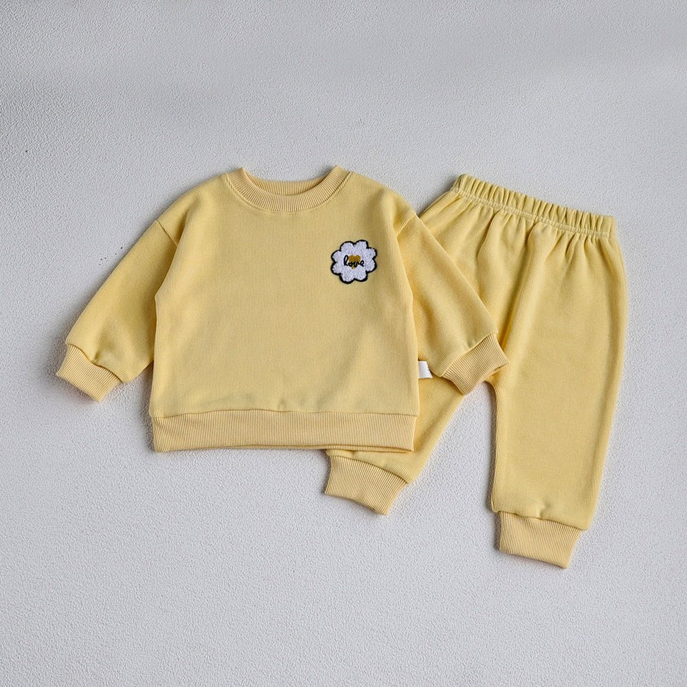 Embroidered Cozy Kids Sweatsuit Set - JAC