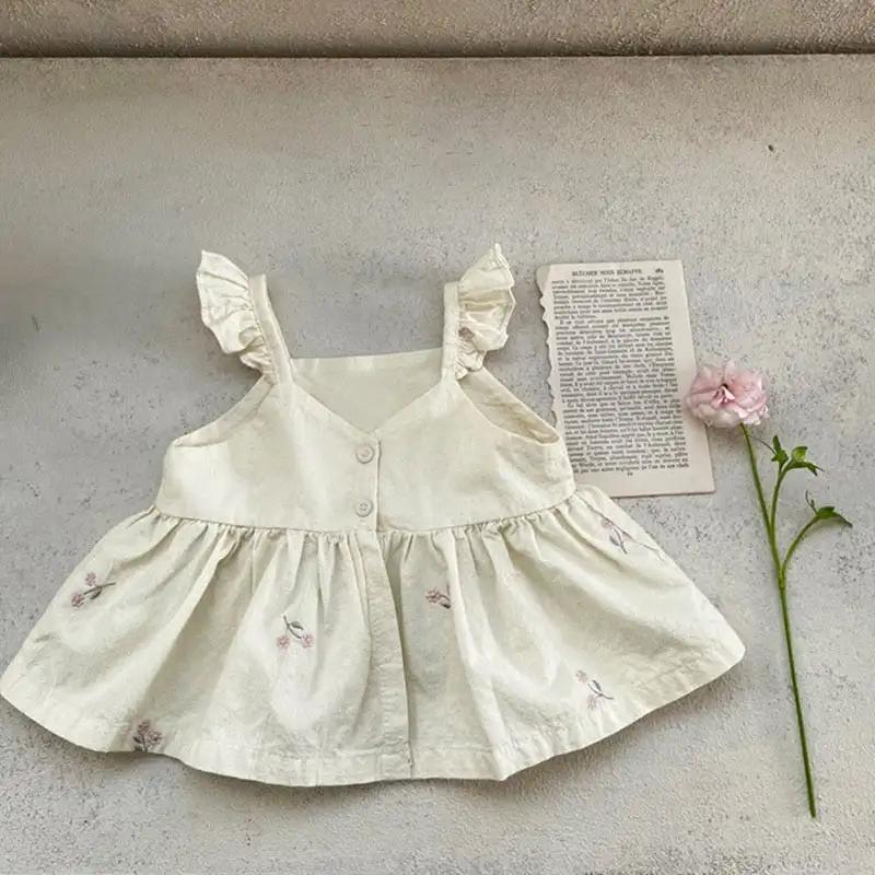 Embroidered Ruffle Dress and Bloomers Co - ord Set for Infant Girls - JAC
