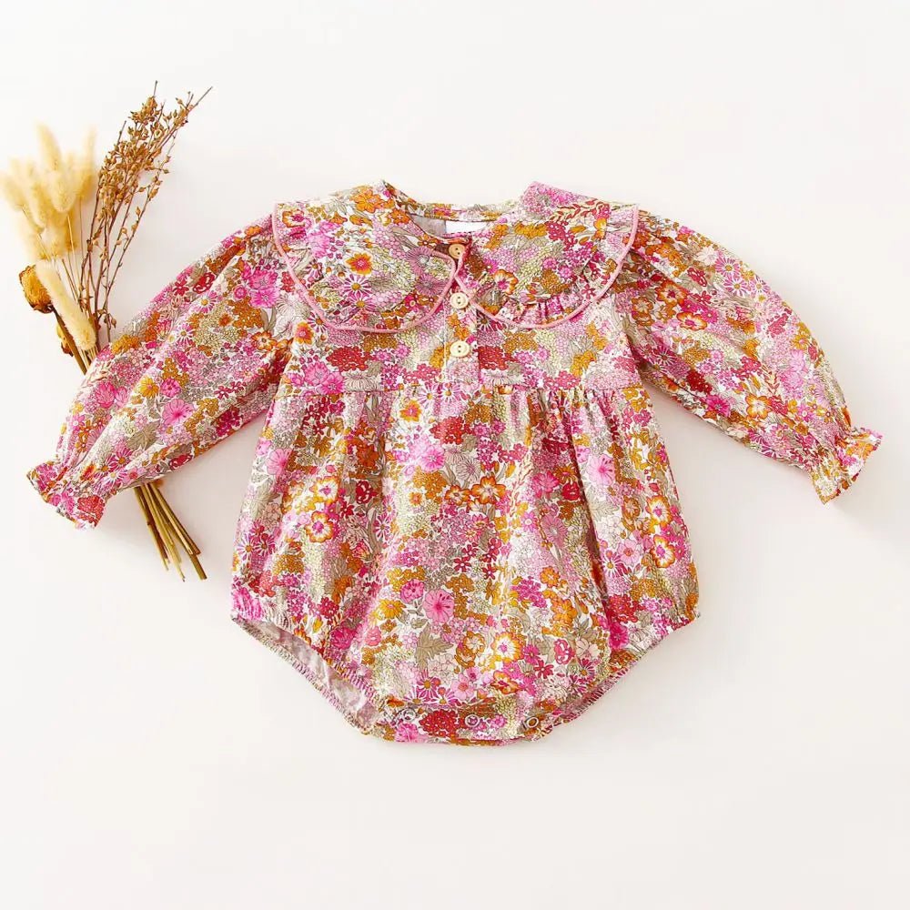 Fashion Floral Baby Girl Playsuit Summer Soft Cotton Newborn Baby Girl Romper Baby Holiday Clothes - JAC