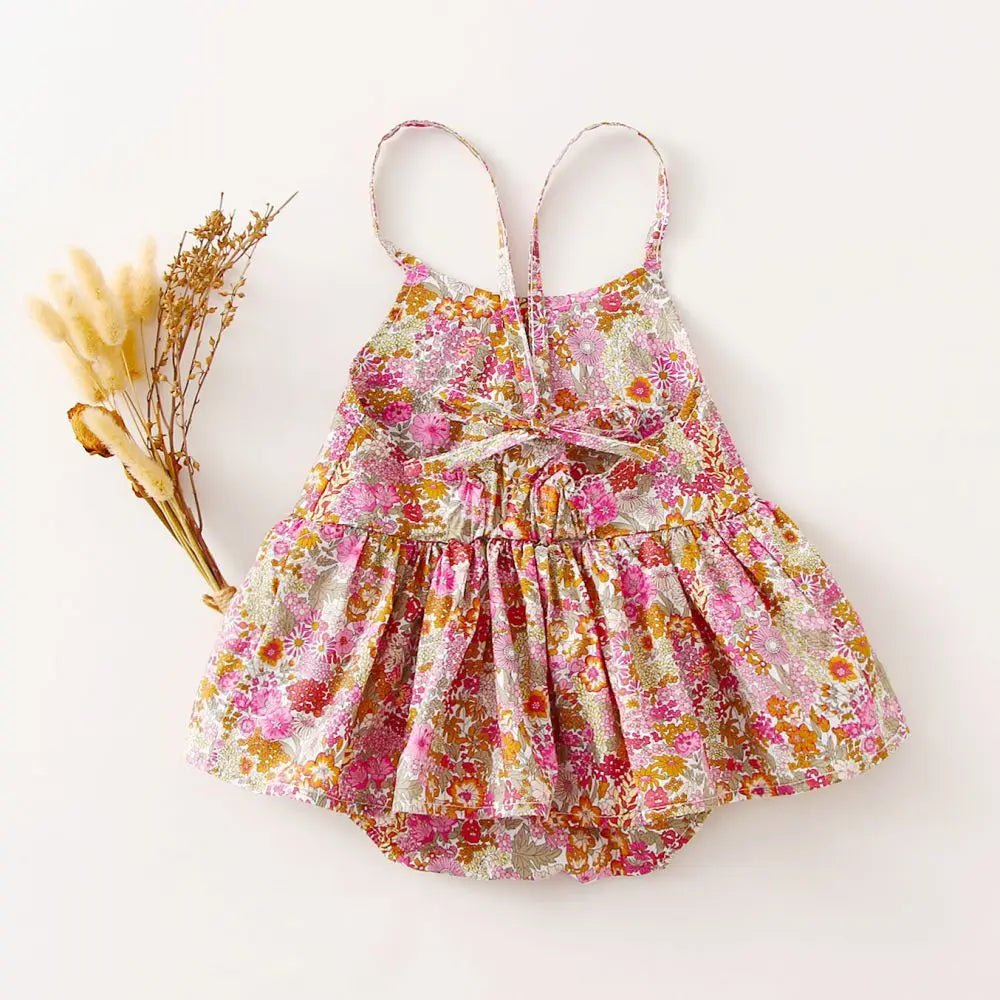 Fashion Floral Baby Girl Playsuit Summer Soft Cotton Newborn Baby Girl Romper Baby Holiday Clothes - JAC