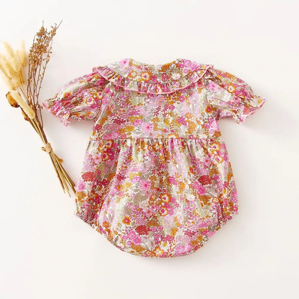 Fashion Floral Baby Girl Playsuit Summer Soft Cotton Newborn Baby Girl Romper Baby Holiday Clothes - JAC