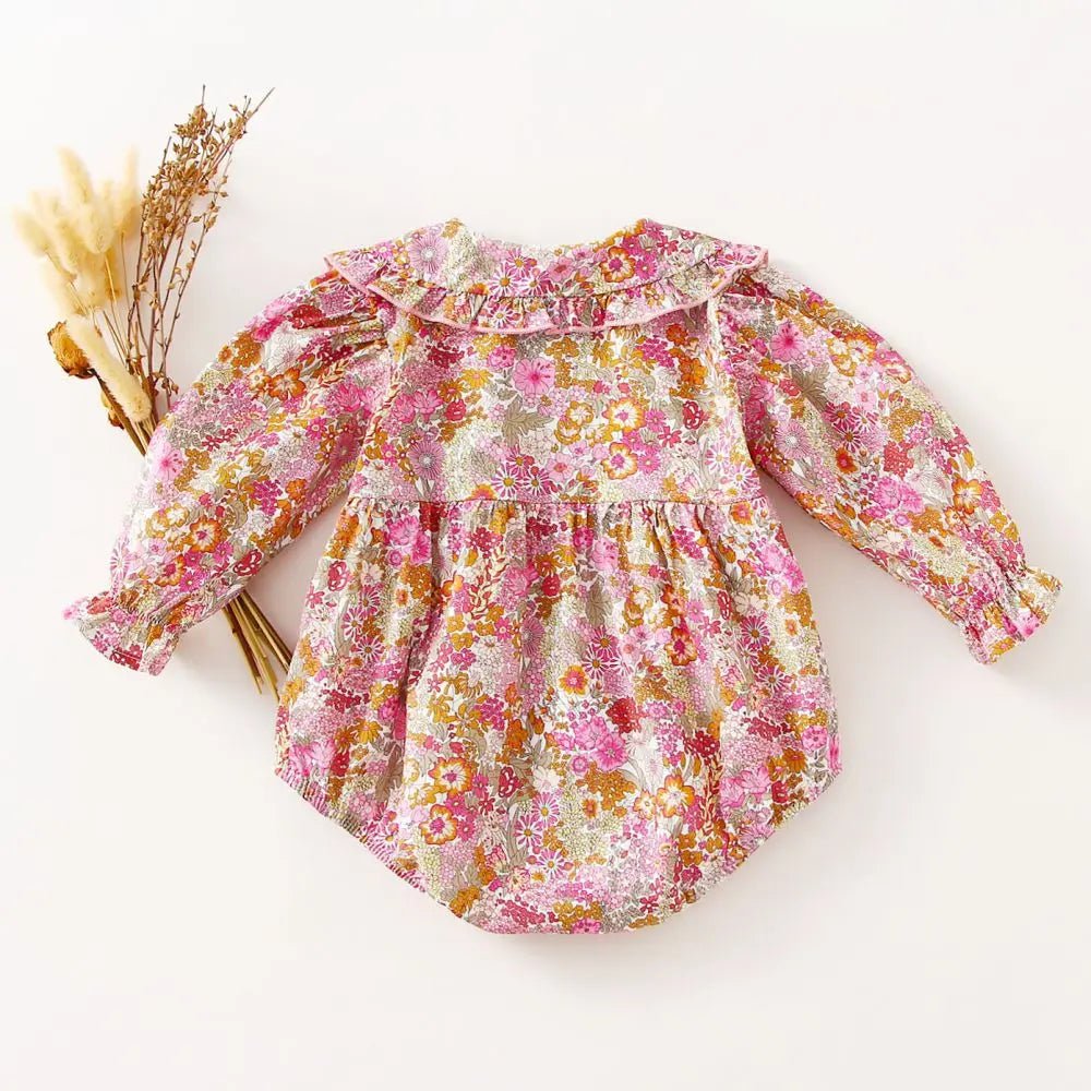 Fashion Floral Baby Girl Playsuit Summer Soft Cotton Newborn Baby Girl Romper Baby Holiday Clothes - JAC