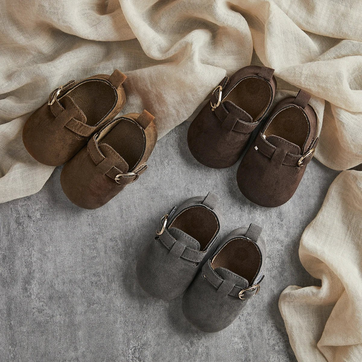 Fashion New Baby Flats Shoes Moccasins Soft Sole Non - slip First Walkers Indoor Outdoor Rubber Toddler Shoes for Girls Boys - JAC