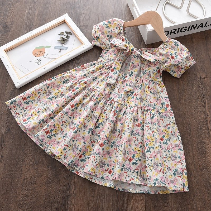 Floral Cotton Knee - Length Dress - JAC