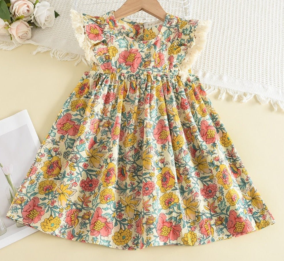 Floral Cotton Knee - Length Dress - JAC