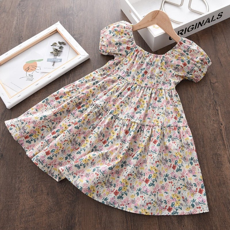 Floral Cotton Knee - Length Dress - JAC