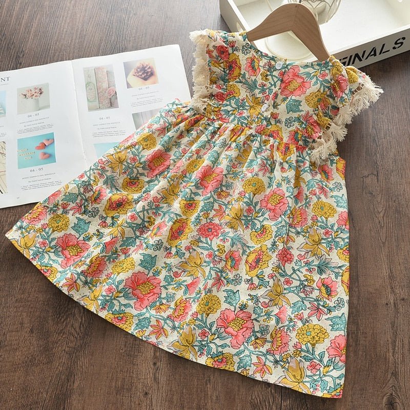 Floral Cotton Knee - Length Dress - JAC