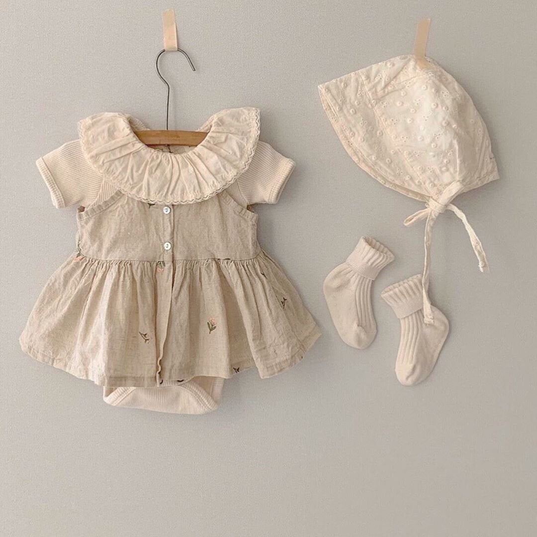 Floral Frill Bodysuit Set for Baby Girls - JAC