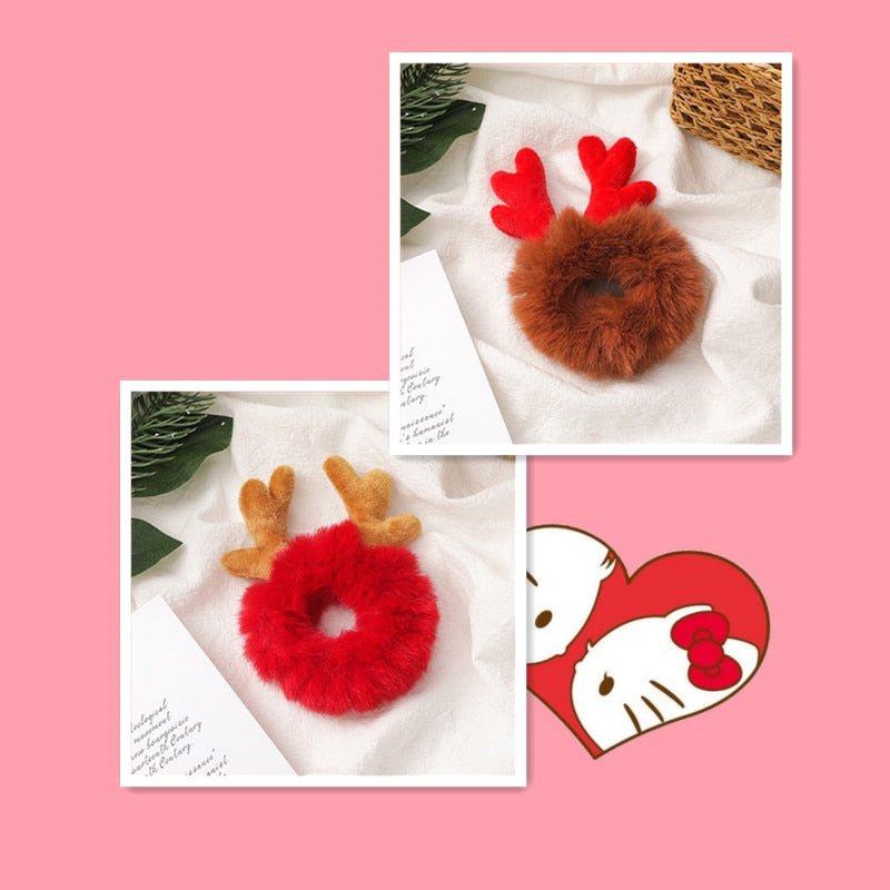 Fluffy Animal Print Hair Scrunchies - 5cm Diameter, One Size Fits Most - JAC