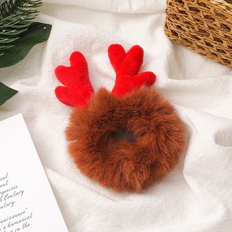 Fluffy Animal Print Hair Scrunchies - 5cm Diameter, One Size Fits Most - JAC