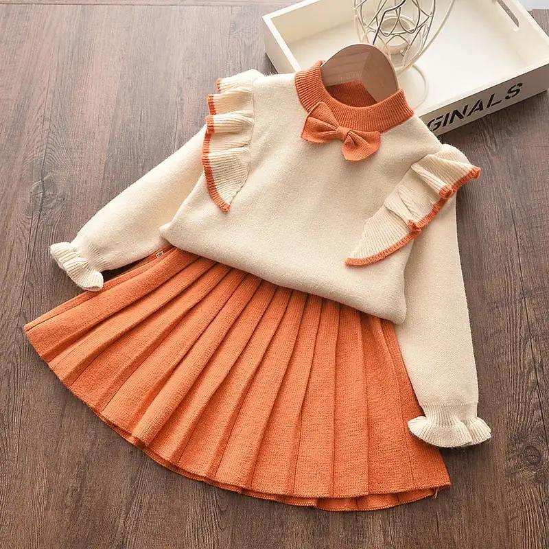 Frilly Jumper Set with Coordinating Pleated Skirt - JAC