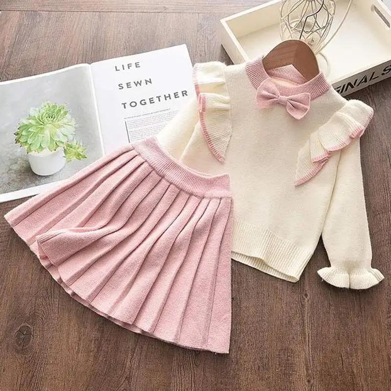 Frilly Jumper Set with Coordinating Pleated Skirt - JAC