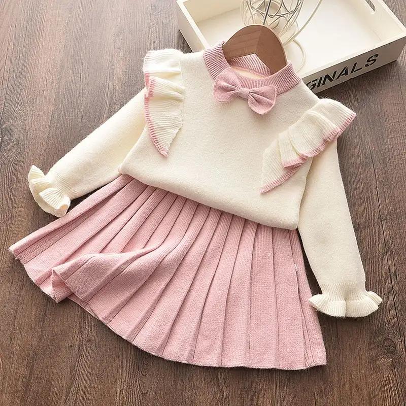 Frilly Jumper Set with Coordinating Pleated Skirt - JAC