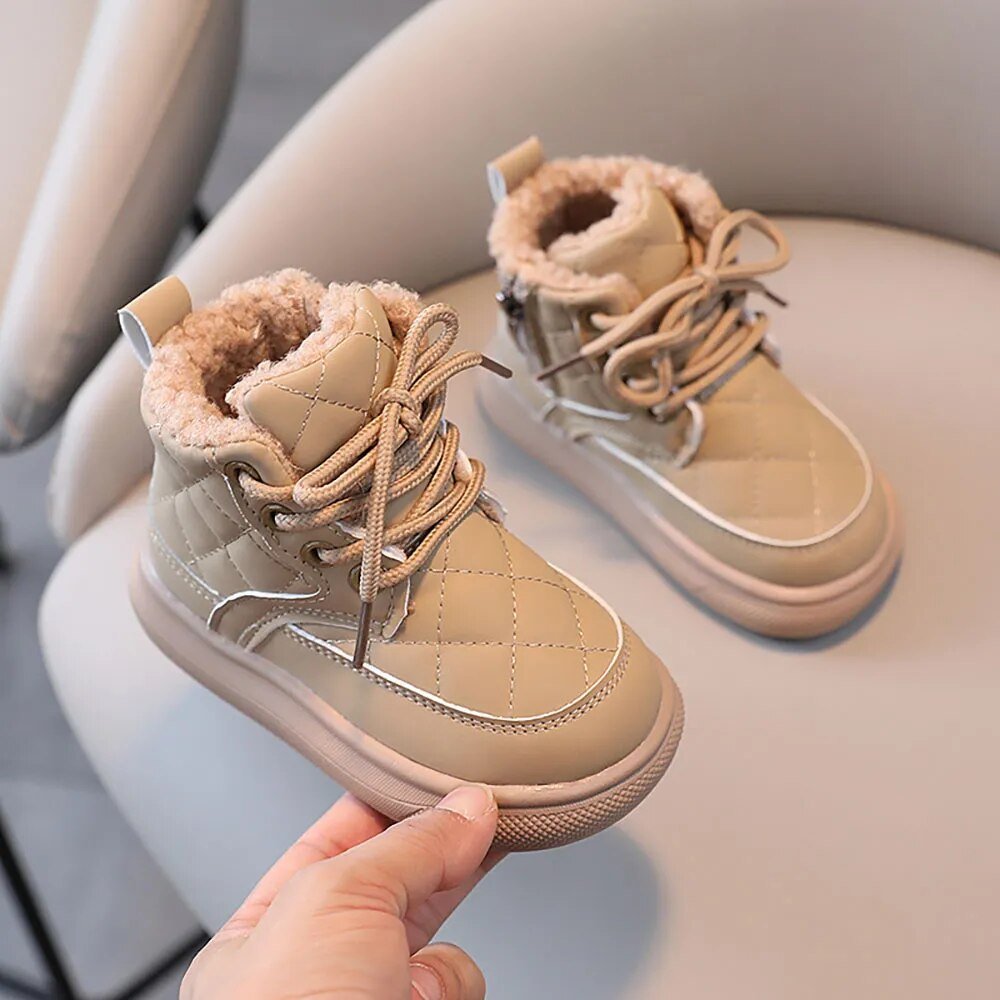 Furry Lined Chunky Winter Boots for Kids - JAC