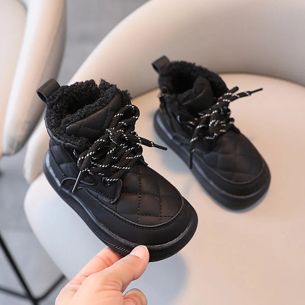 Furry Lined Chunky Winter Boots for Kids - JAC