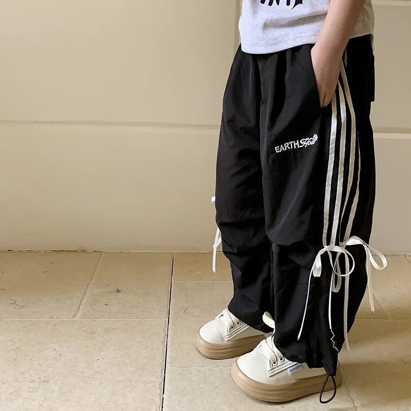 Girls Bow Wide Leg Tracksuit Bottoms - JAC