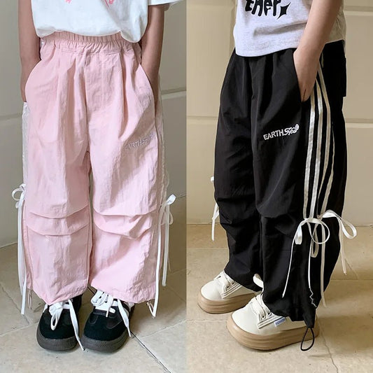 Girls Bow Wide Leg Tracksuit Bottoms - JAC