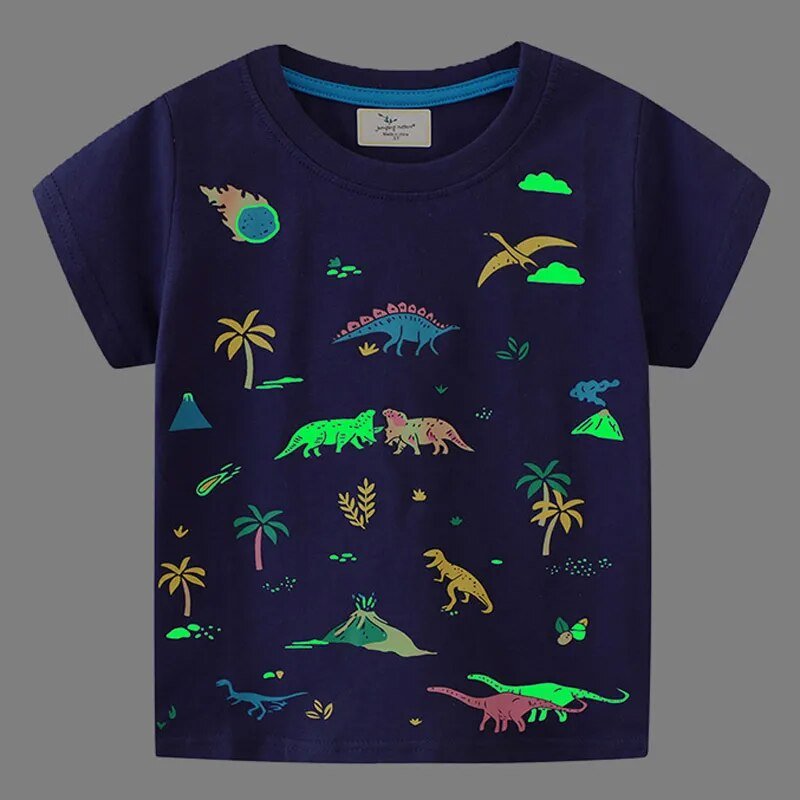 Glow - in - the - Dark Dino Tee for Boys - JAC