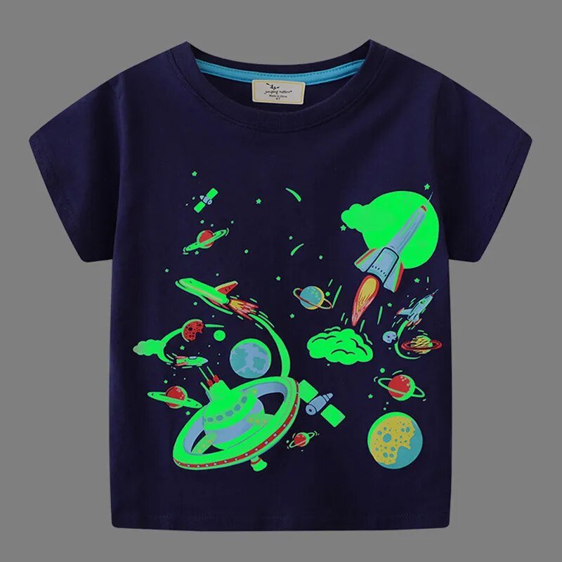 Glow - in - the - Dark Dino Tee for Boys - JAC