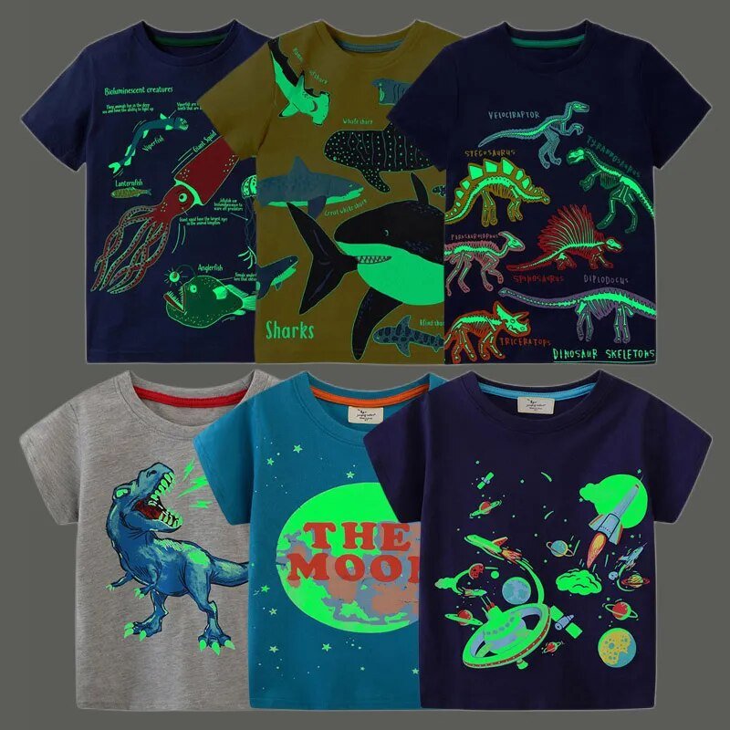 Glow - in - the - Dark Dino Tee for Boys - JAC