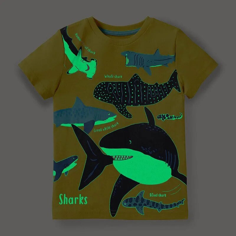 Glow - in - the - Dark Dino Tee for Boys - JAC