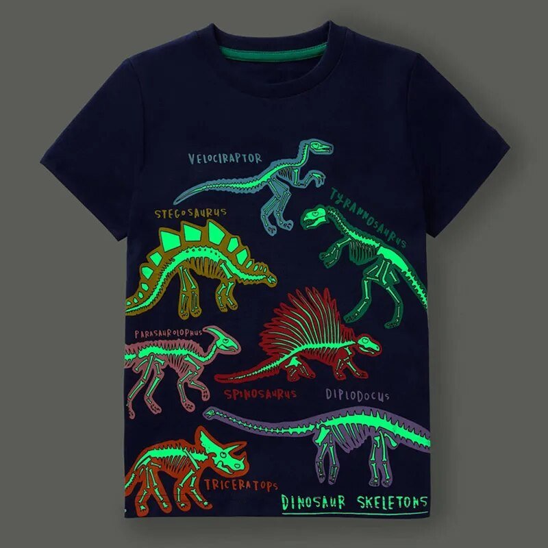 Glow - in - the - Dark Dino Tee for Boys - JAC